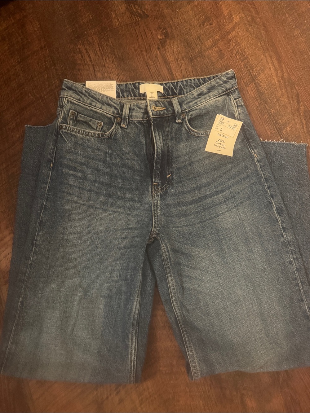 H&M Women's Mid Blue Straight Leg Jeans